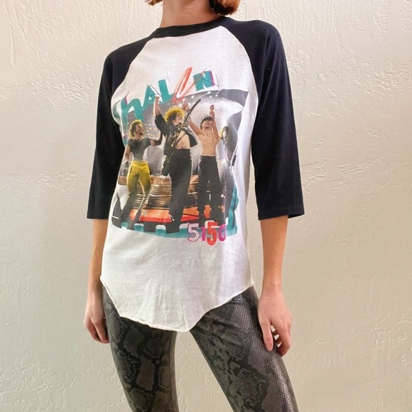 Vintage 1986 Van Halen 5150 Concert Raglan Band Tee - Picture 1 of 9